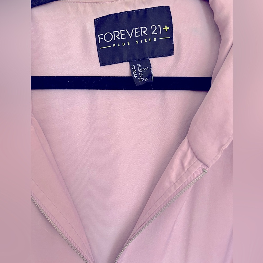 Forever 21 Lavender Hooded Utility Jacket with drawstring Waist - Picture 4 of 5